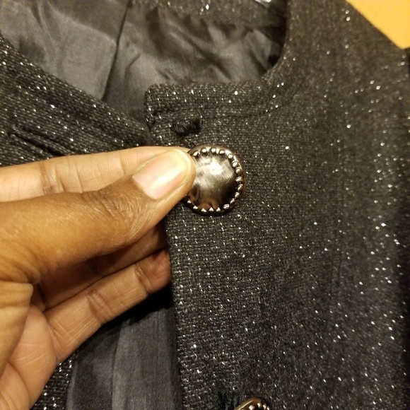 Anthropologie | Women's Beaubois Wool Blend Metallic Crop Jacket (Size Small) - Picture 8 of 12